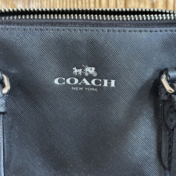 Coach Peyton Bennett Mini Satchel Black Leather Crossbody and Top Handles - Picture 3 of 16